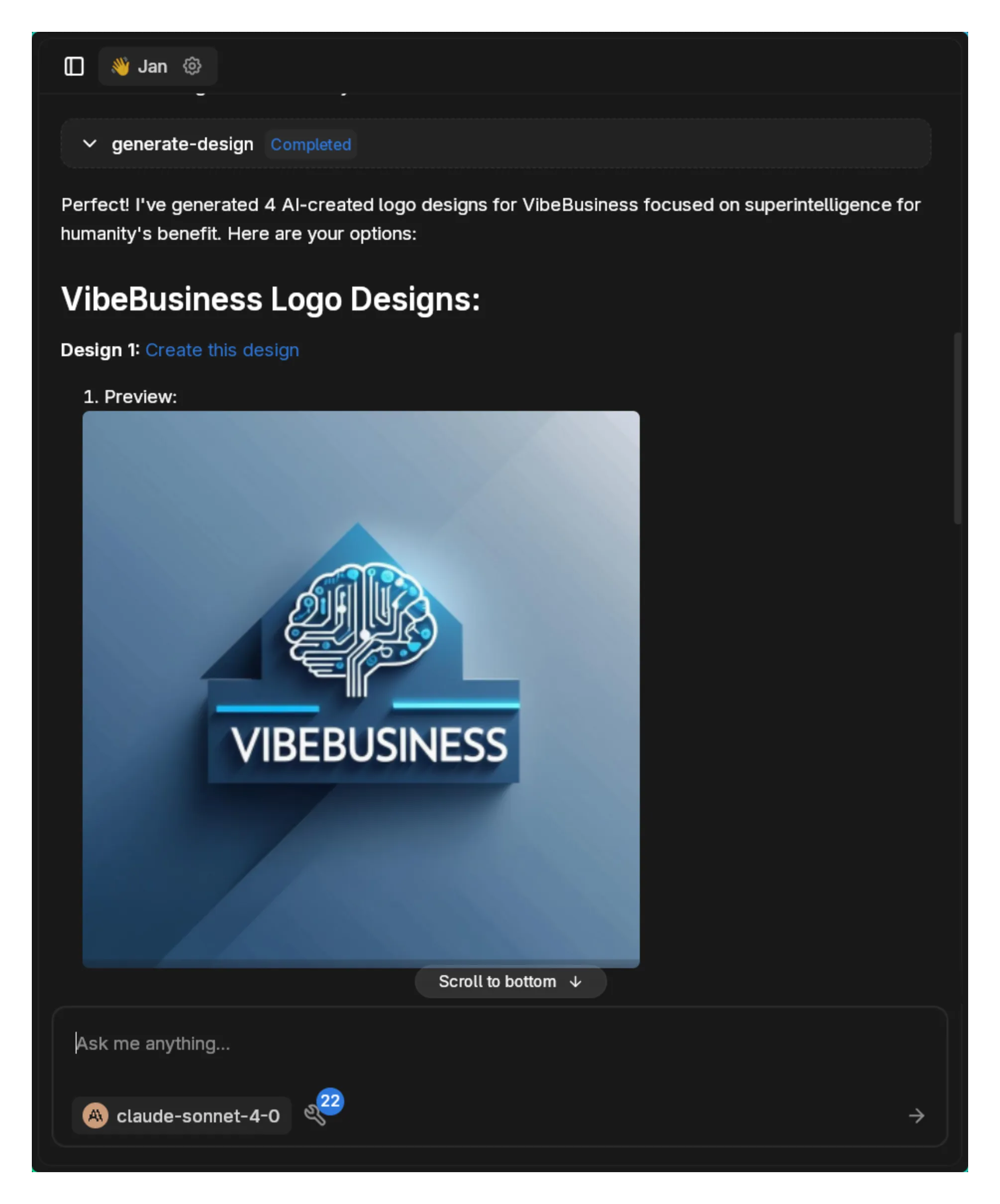 First logo design option