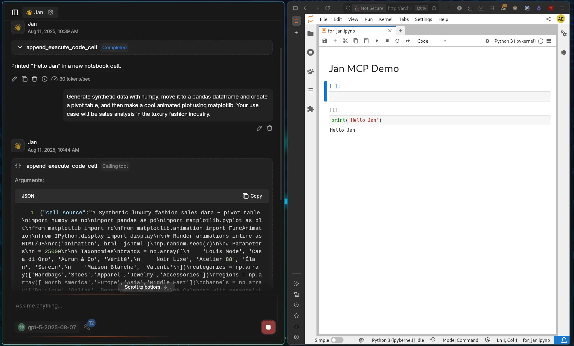 Complex analysis with luxury fashion sales data